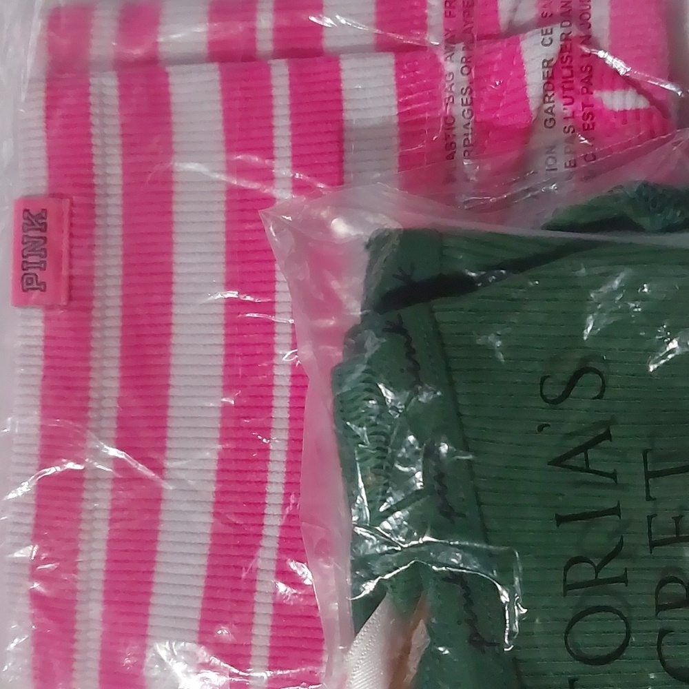 Victoria's Secret/Pink Striped and Solid Panty - Pink, Blue, Green, Floral Sz L - Picture 6 of 6